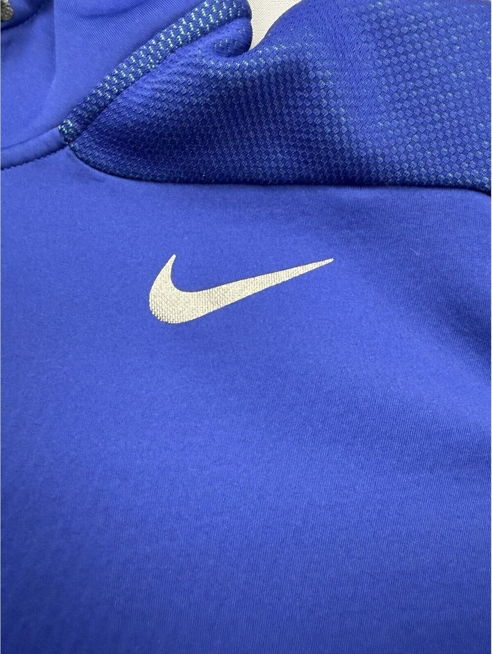 Nike Therma-FIT Pullover Hoodie Mens XL Blue Volt Fleece Athletic Swoosh